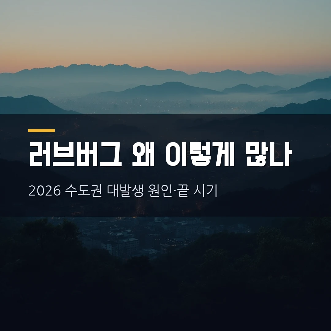 러브버그 왜 수도권에 이렇게 많았나 — 2026 대발생 원인·끝나는 시기·대처법