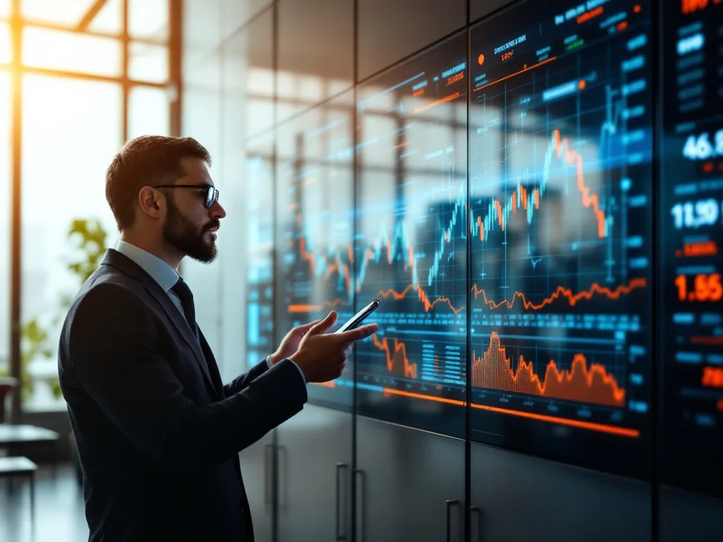 business reporter checking AI data center investment timeline and Korean stock market calendar