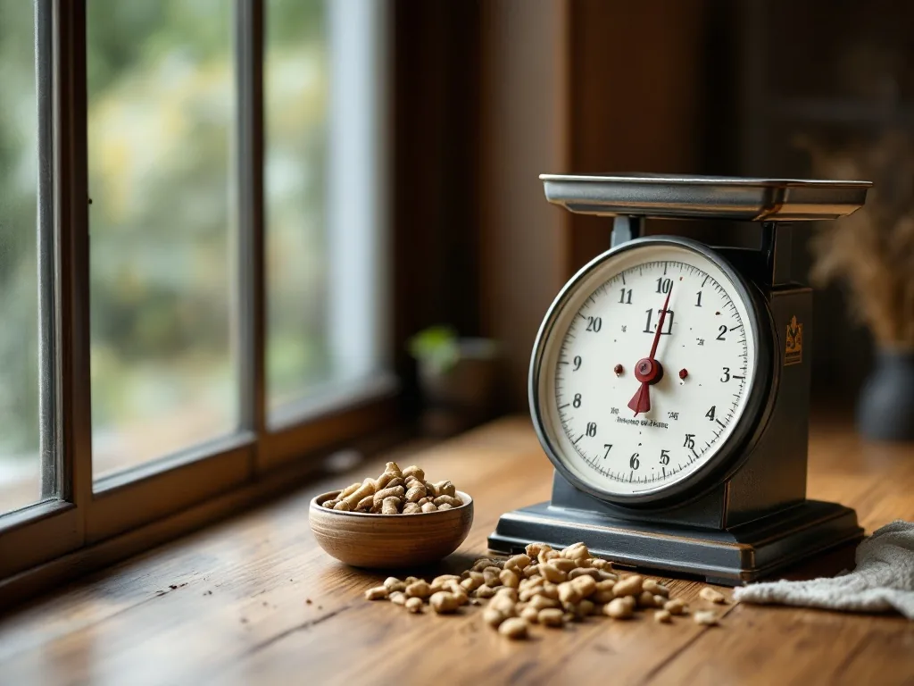 dried herbal roots and a traditional korean medicine scale on a wooden counter, soft window light, editorial still life photography, no text