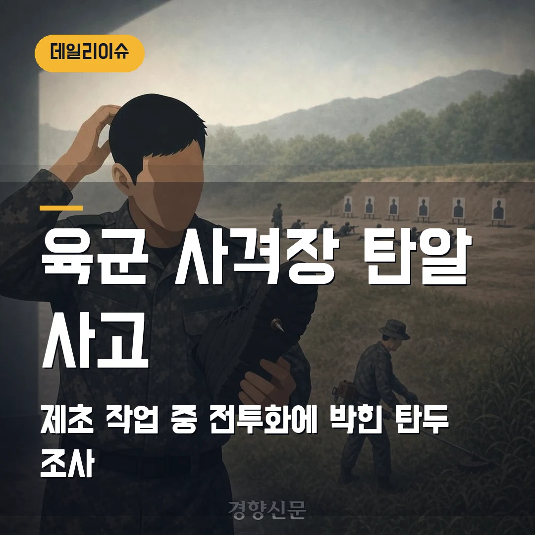 육군학생군사학교 사격장 탄알 사고 2026 - 제초 작업 중 전투화에 박힌 이유와 조사 쟁점