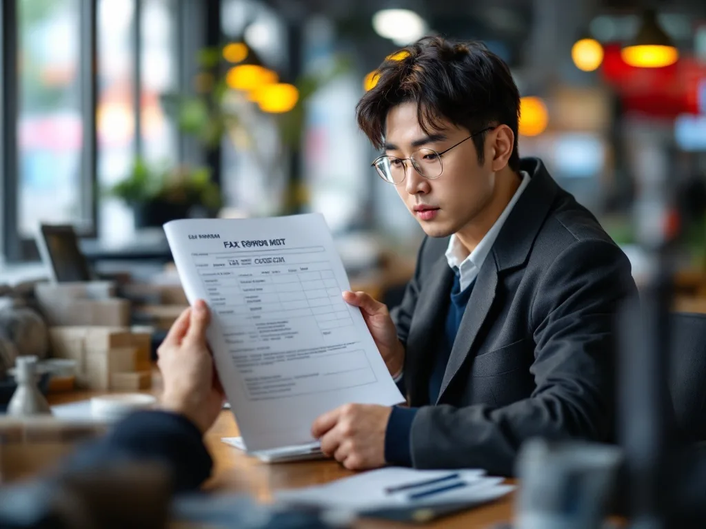 Korean citizen printing local tax payment confirmation document
