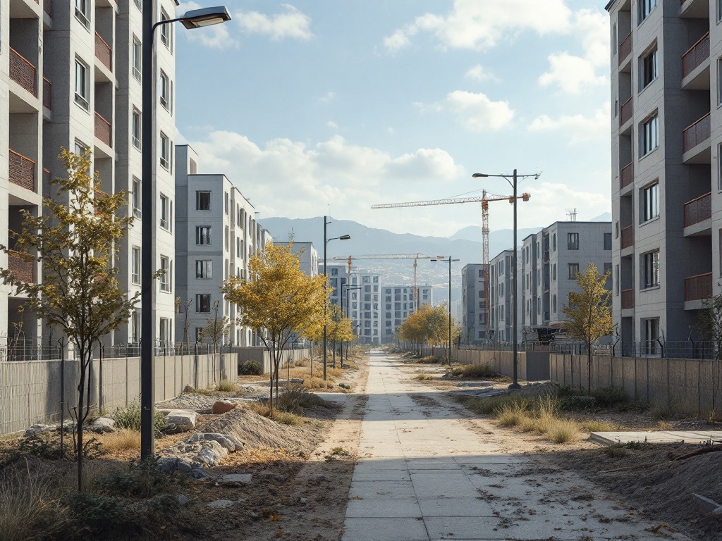 Korean public housing new town construction site