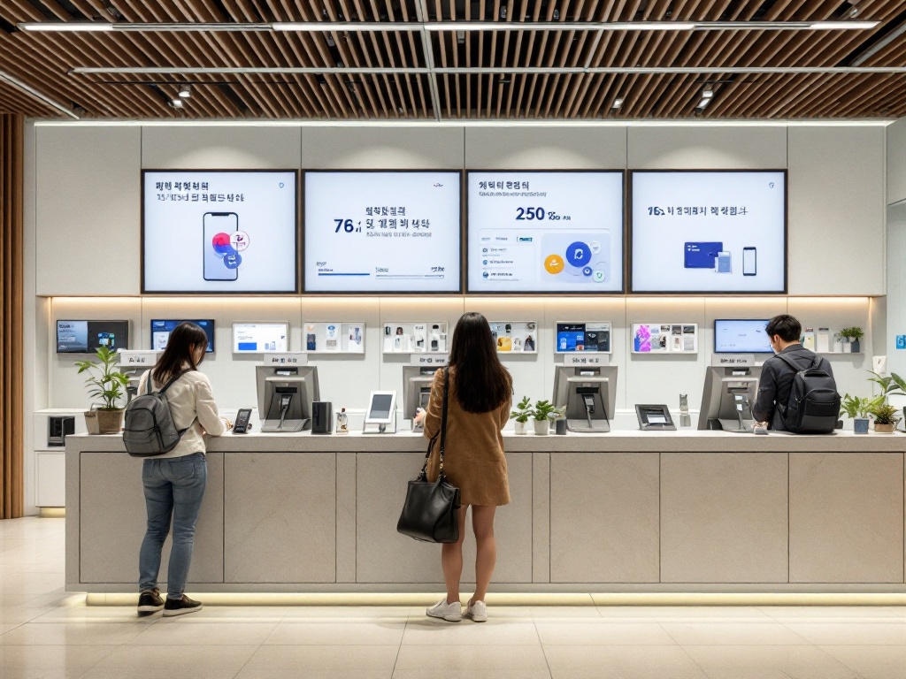 Korean telecom store identity verification counter