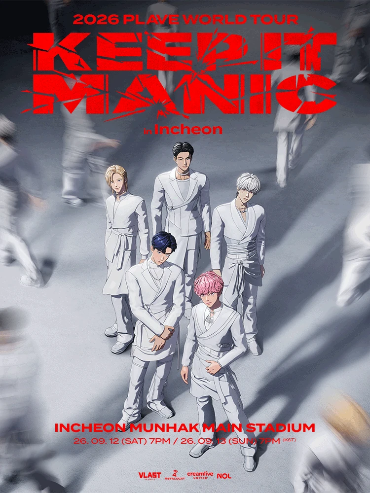 2026 PLAVE World Tour KEEP IT MANIC in Incheon 공식 포스터