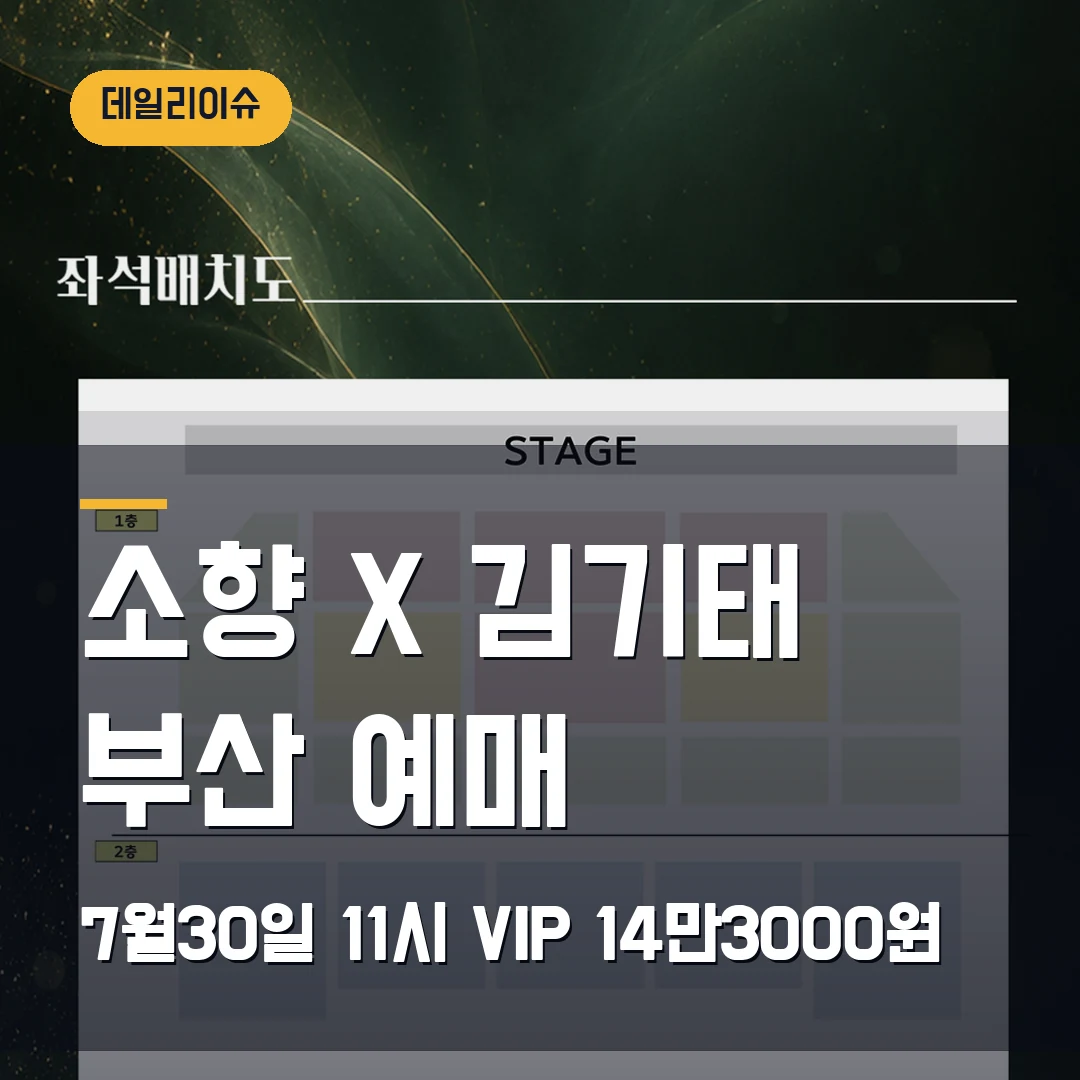 소향 X 김기태 부산 콘서트 예매|7월 30일 11시 오픈·VIP 14만3000원