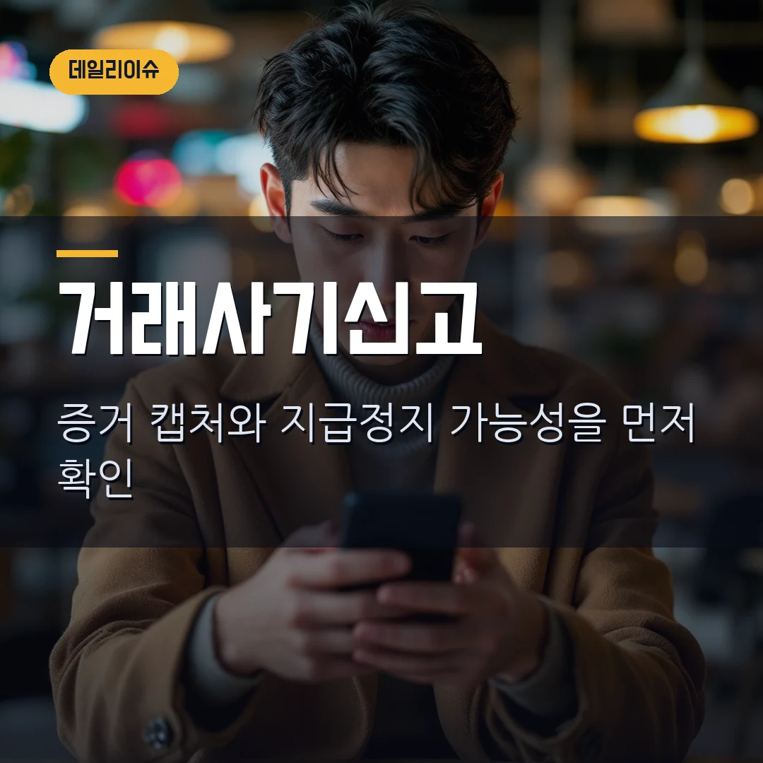 중고거래 사기 신고 순서 2026 - 계좌와 대화 캡처 정리법