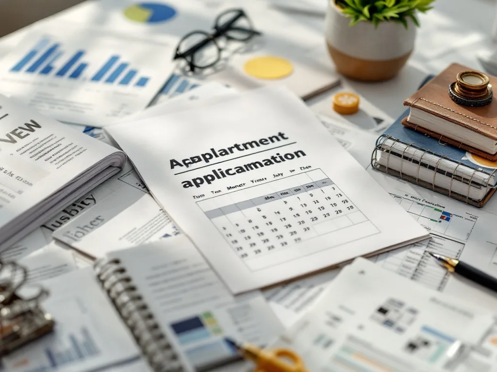 public apartment application calendar and documents