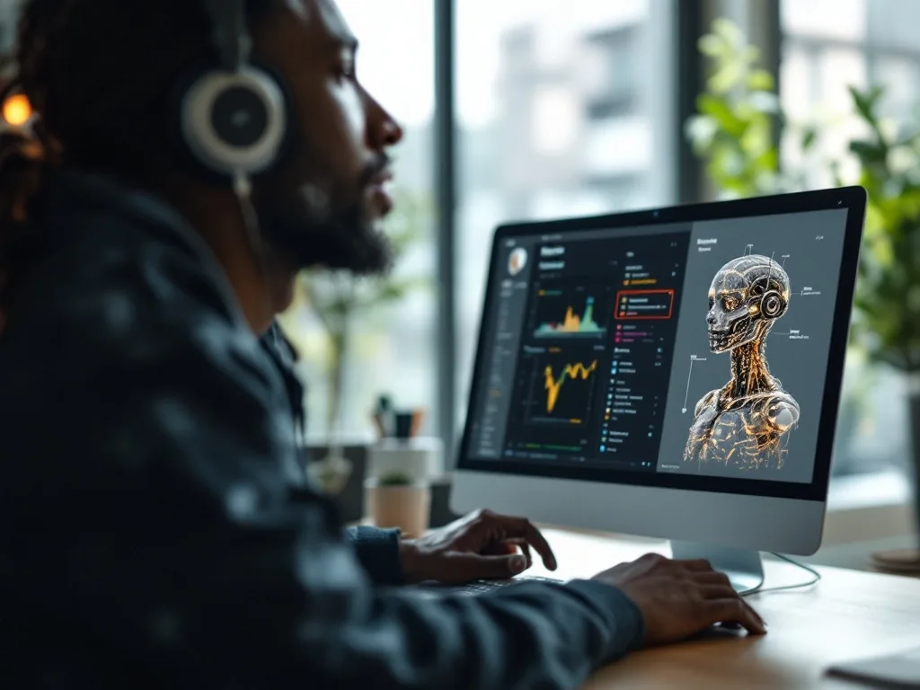 software developer selecting AI model in GitHub Copilot settings