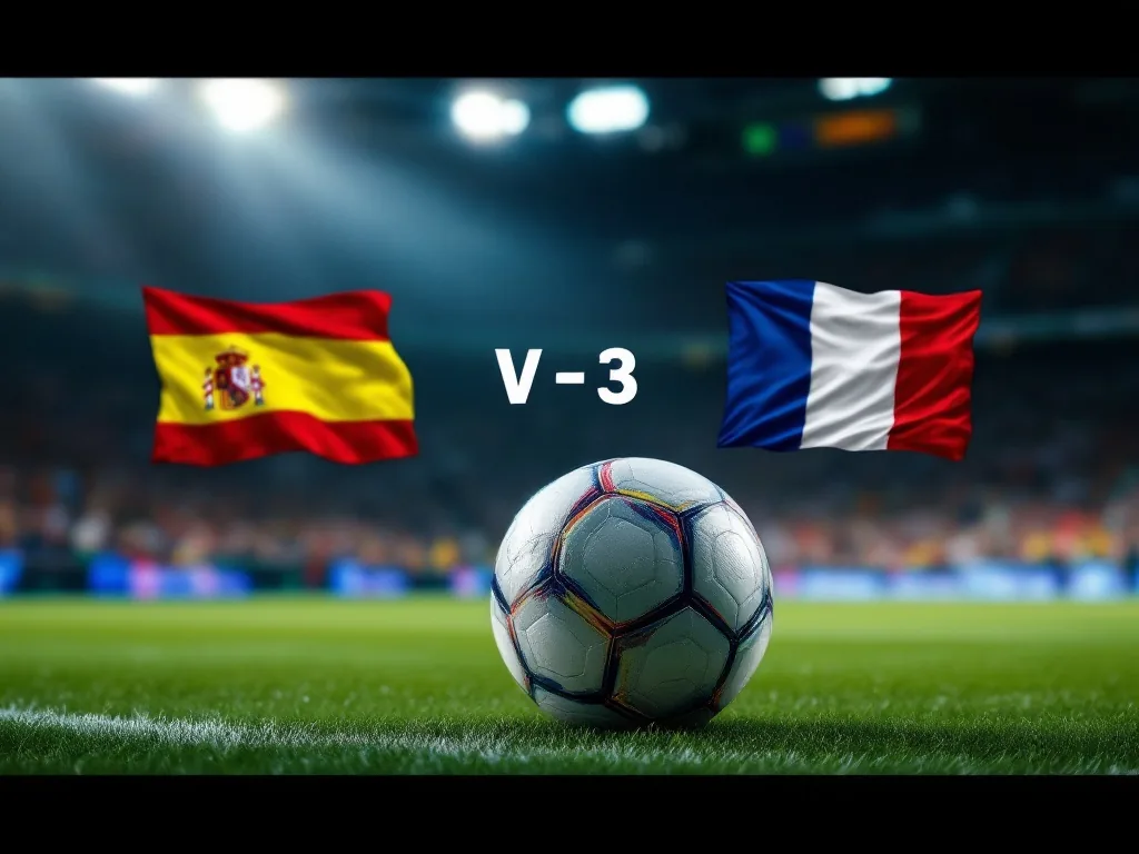 symbolic football semi final scoreboard spain france
