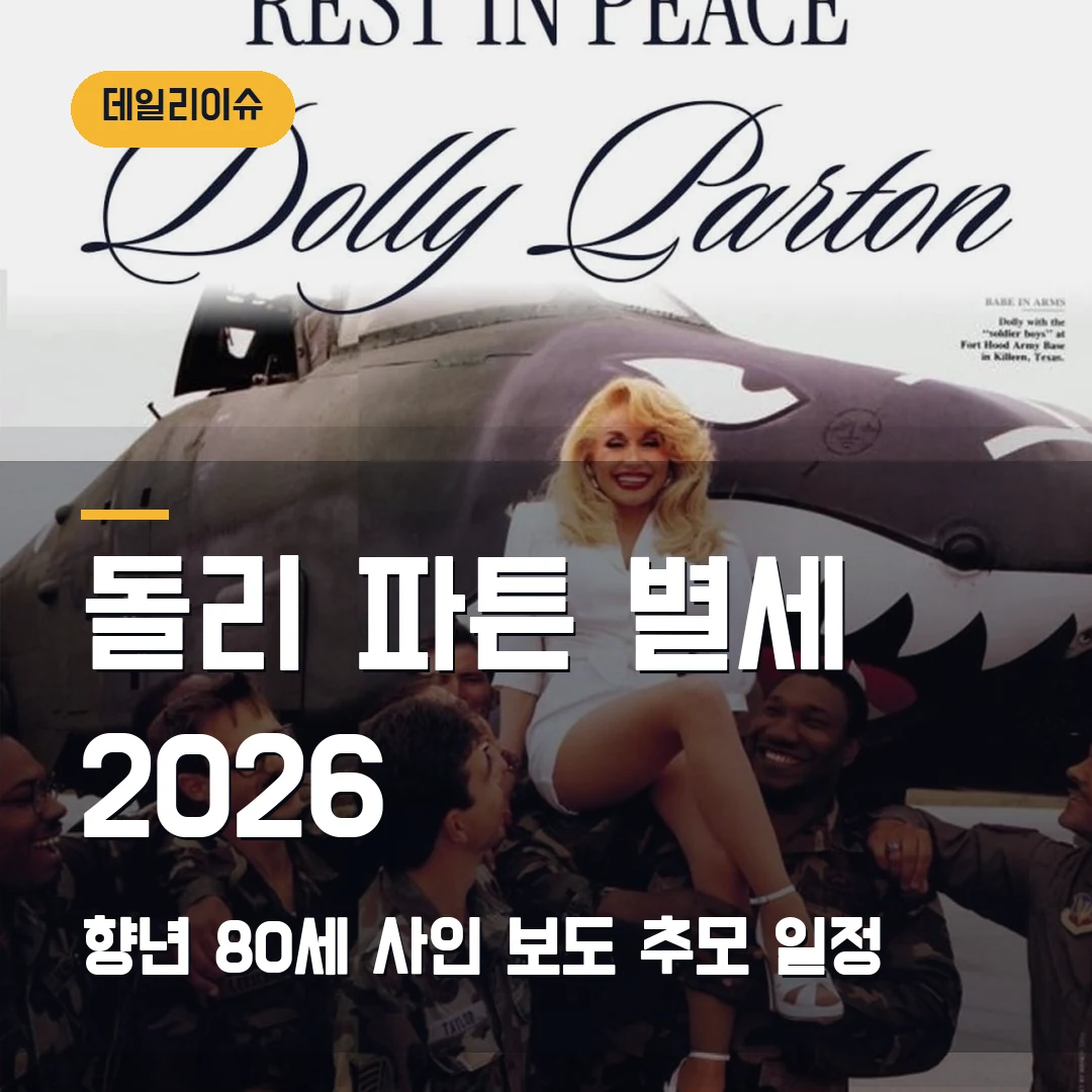 돌리 파튼 별세 2026 — 향년 80세, 사인 보도와 추모 일정 정리