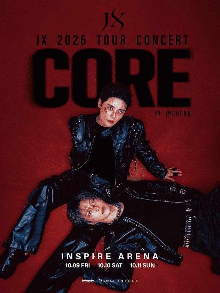 JX 2026 TOUR CONCERT CORE in INCHEON 공식 포스터