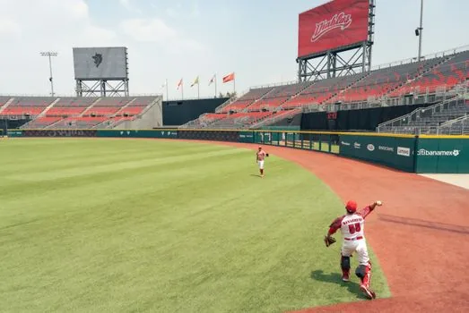 professional baseball stadium in San Francisco afternoon sun, outfield grass and scorekeeper booth atmosphere, realistic editorial sports image, no readable logos or text