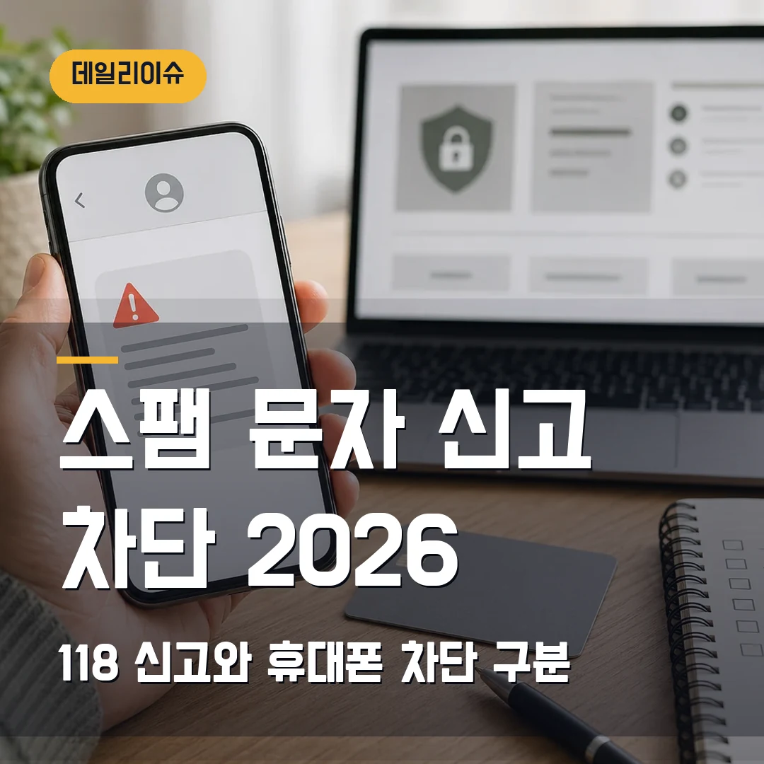 스팸 문자 신고·차단 2026 — 118 신고와 휴대폰 차단이 헷갈릴 때