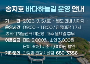 고성군 송지호 바다하늘길 운영시간 요금 휴무 공식 안내