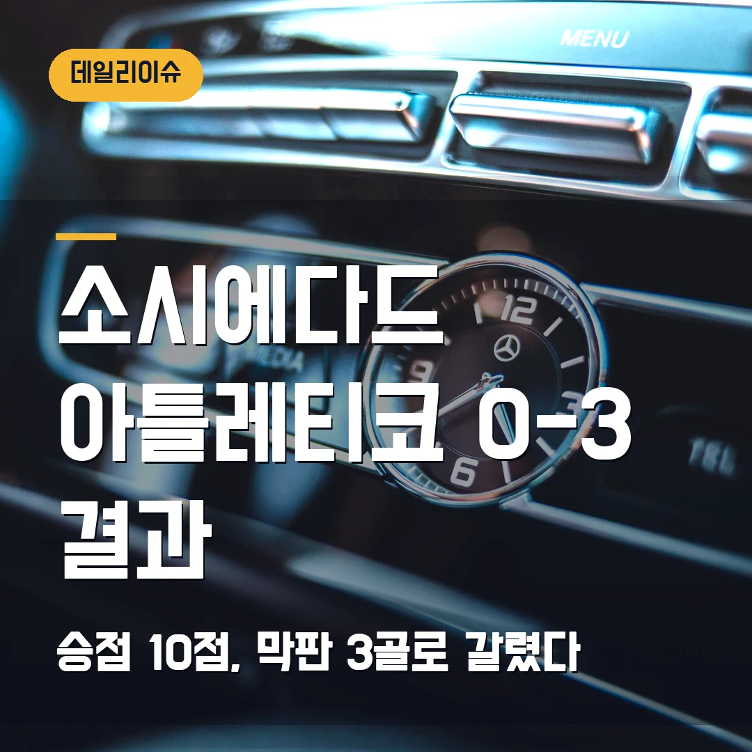레알 소시에다드 아틀레티코 결과 2026 — 0-3 뒤 라리가 승점 10점·7점 변화