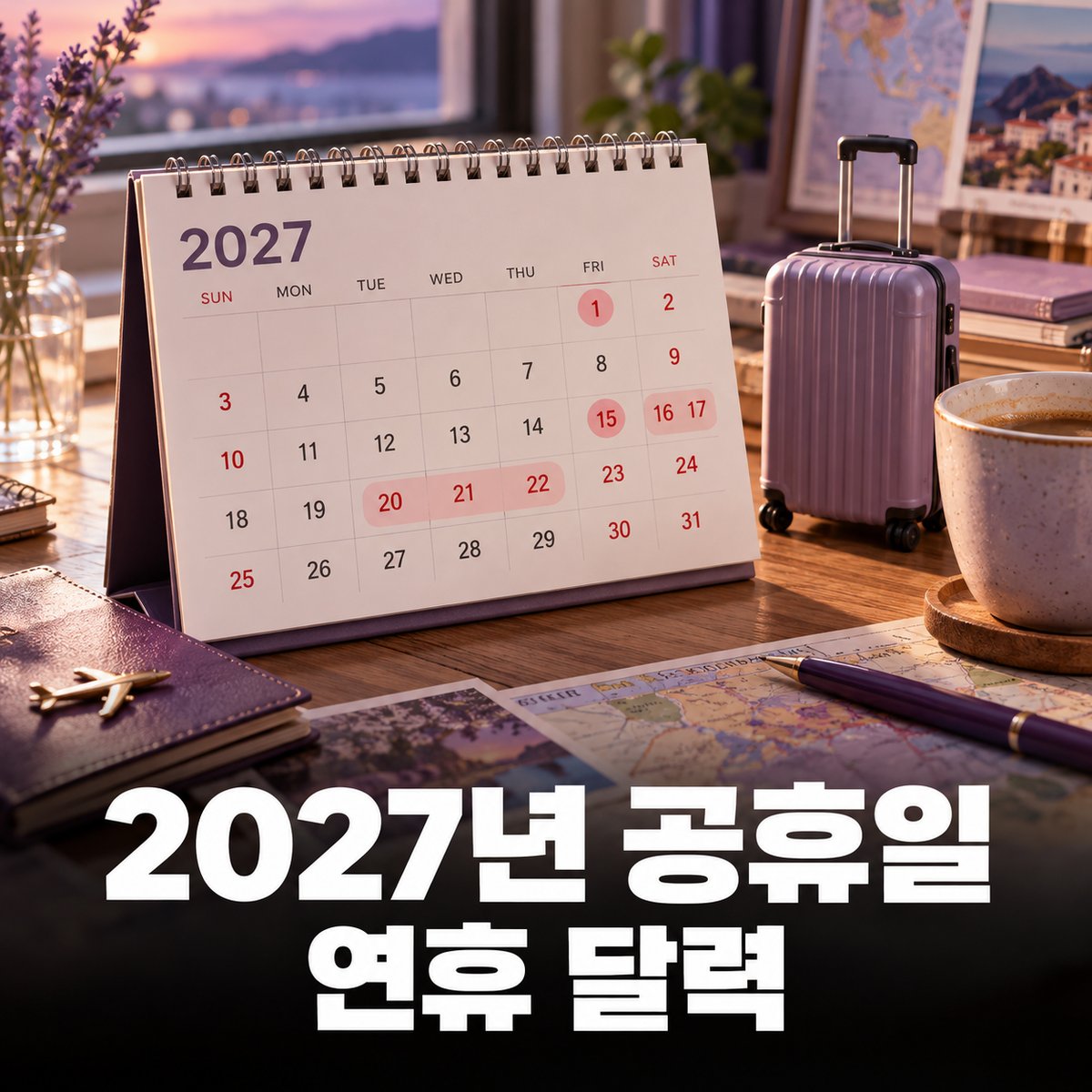 2027년 공휴일 연휴 정리
