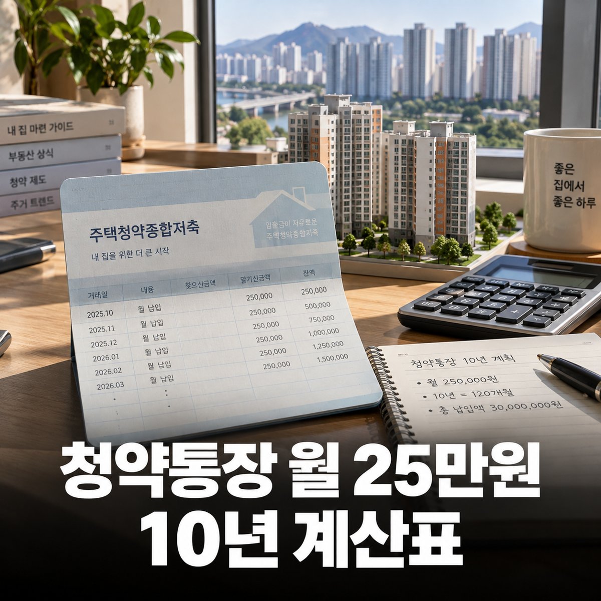 청약통장 납입 인정액 비교 정리