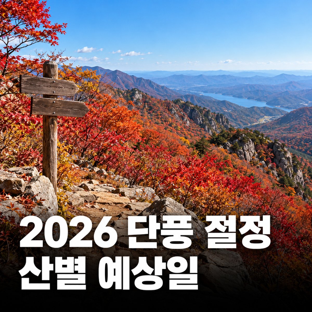 2026 단풍 절정 시기, 산림청과 웨더아이 기준으로 본 산별 예상일 비교